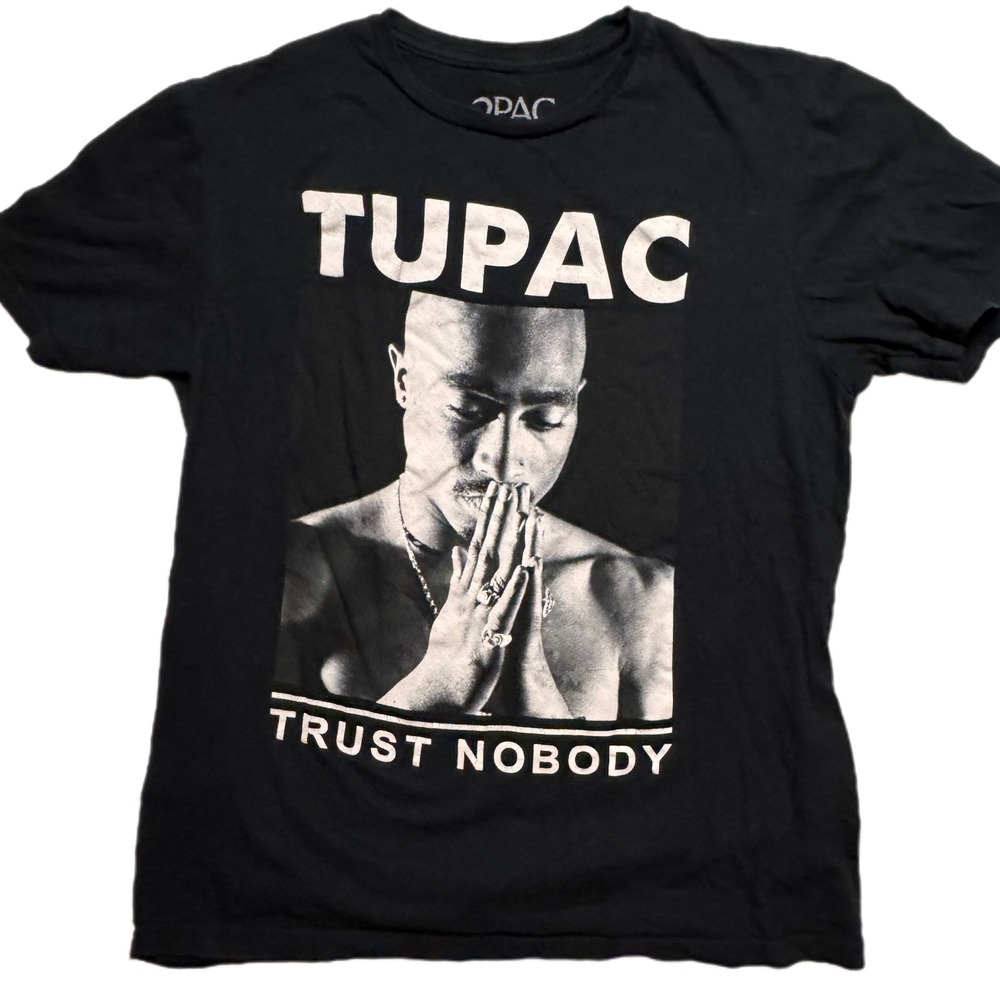 2PAC/ Tupac Trust Nobody‎ T-Shirt Medium Black Graphic Tee 2022 Unisex